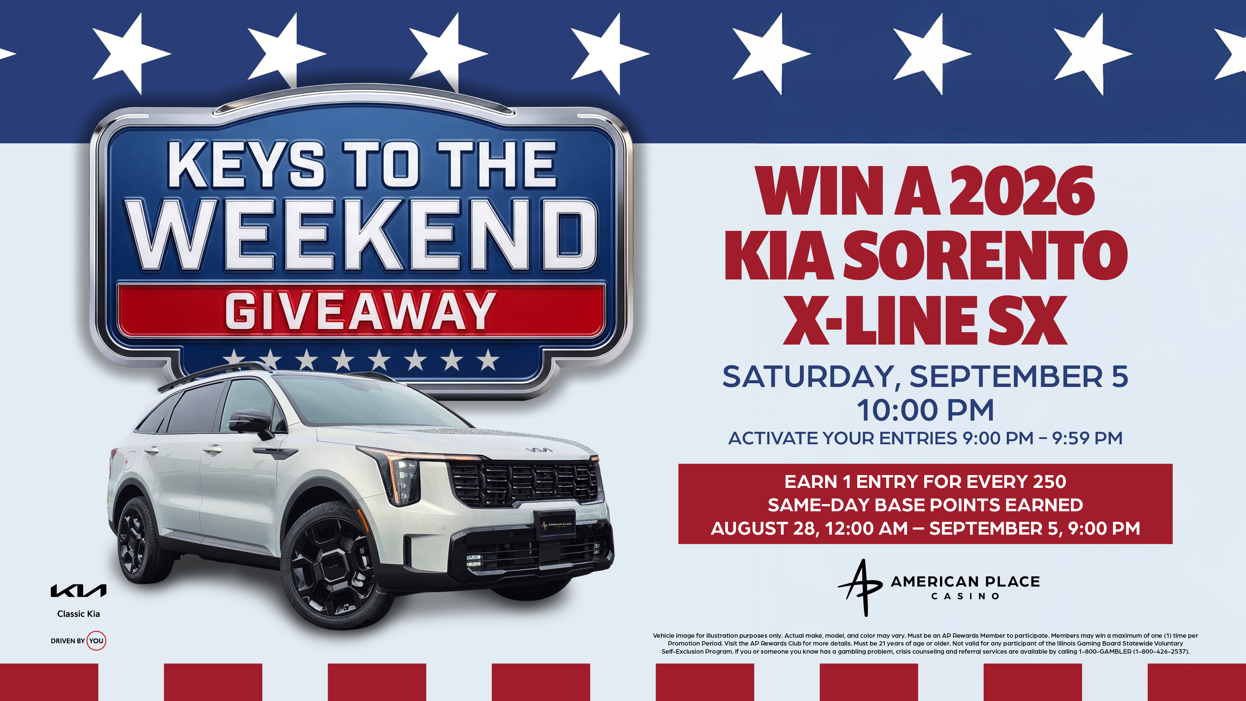 Keys to the Weekend: Labor Day at American Place Casino